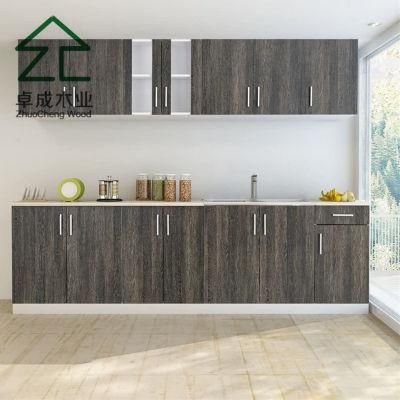 Black Walnut Plywood Kitchen Cabinet with Handle