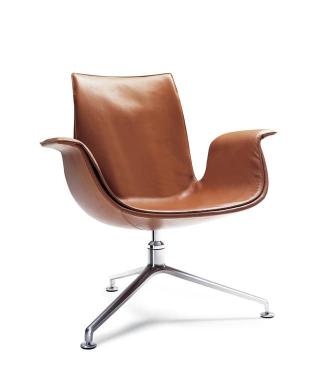 Modern Designer Rotary Office Chair with Stainless Steel Base