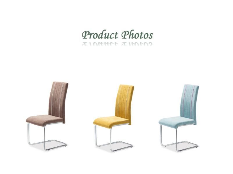 Nordic Design Home High Quality Restaurants Furniture High Back Fabric Chair Luxury Dining Chair
