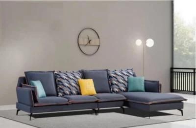 New Trend Luxury 3 Seater Button Tufted Indigo Couches Nubuck Fabric Chesterfield Sofas for Living Room