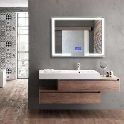 Anti-Foggy Wireless Speaker Smart LED Bathroom Mirror with Time Display