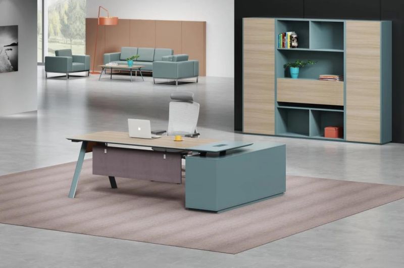 Melamine Panel Executive Used Modern Office Table with Steel Leg