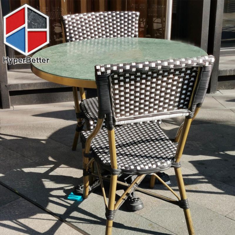 Plastic Rattan Aluminum Bar Stool 94cm Customized