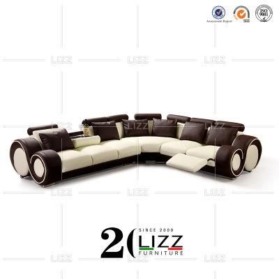 Round Shape Armrest Modern Great Quality Home Furniture European Office Living Room Leather Sofa
