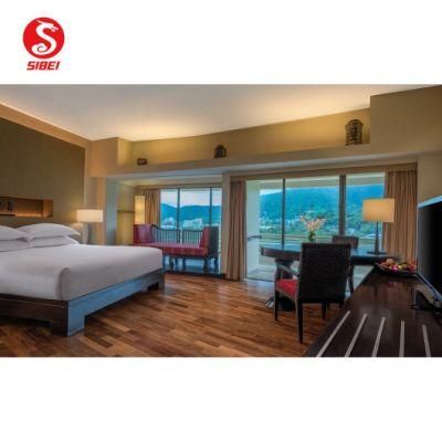Sebei Modern Hotel FF&E Bedroom Furniture King Bed for Wooden Room Set