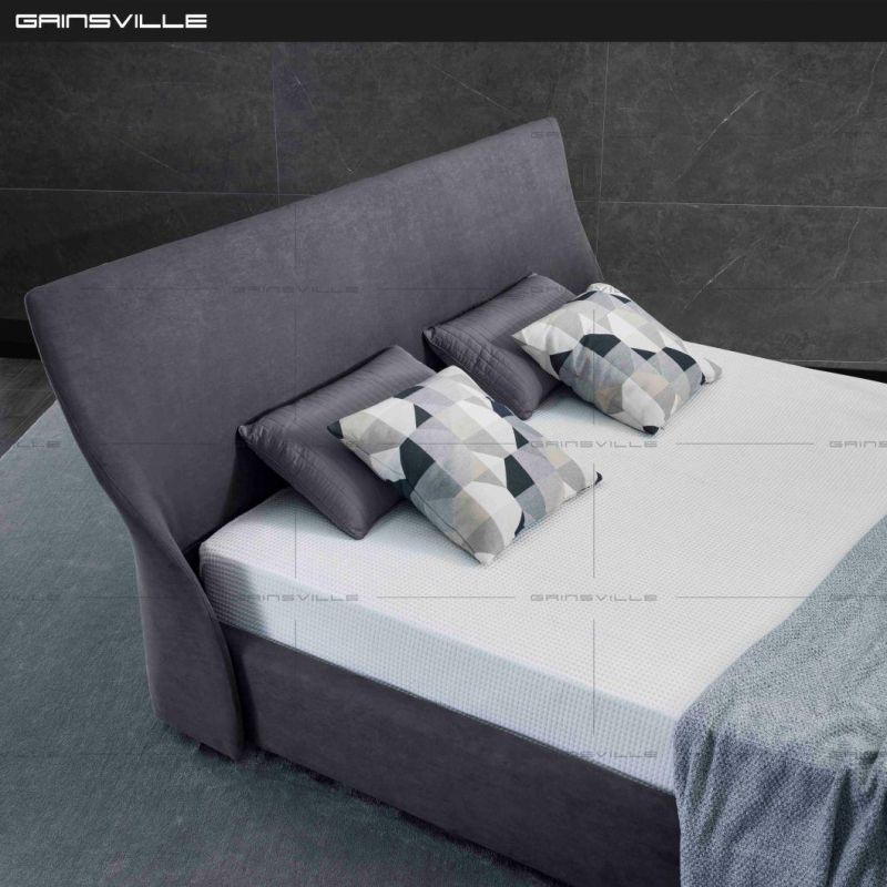 Home Bedroom Furniture Modern Furniture King Bedroom Fabric Bed in Italy Fashion Design
