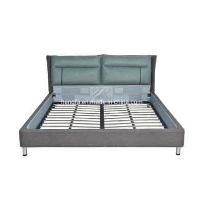 Chinese Furniture Home Set Bedroom Double Sofa Leather Bed