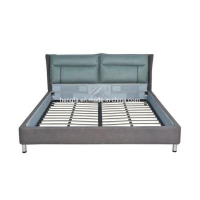 Chinese Furniture Home Set Bedroom Double Sofa Leather Bed