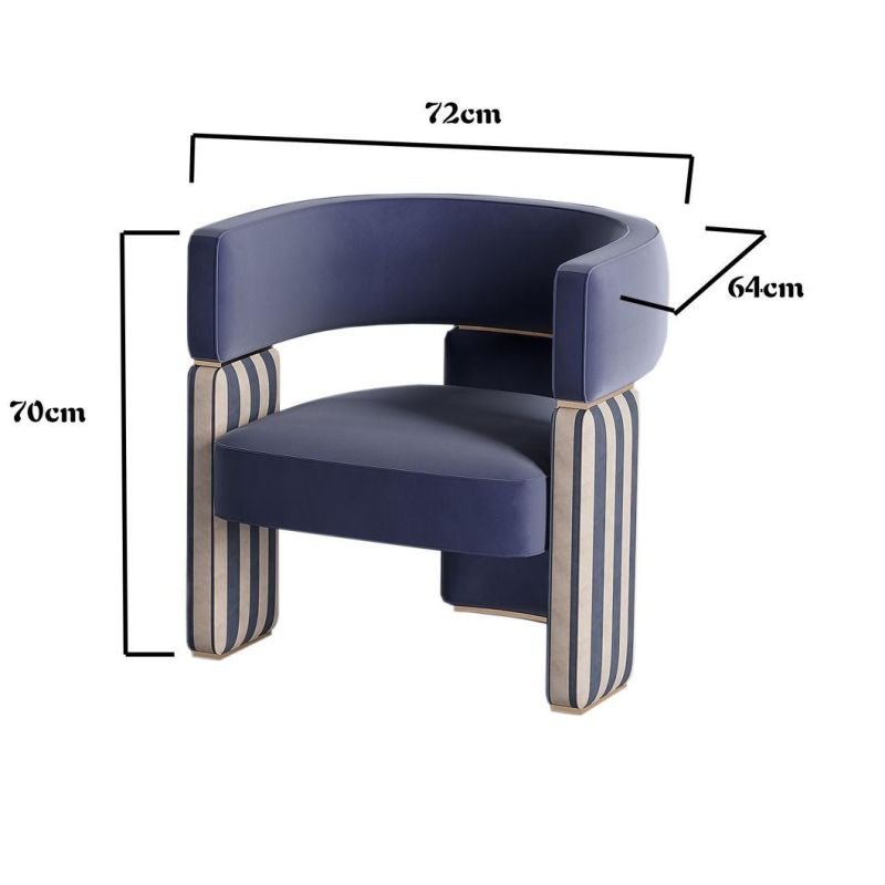 Non Inflatable European Modern Style Wooden Living Room Furniture Fabric Leisure Armrest Sofa Chair