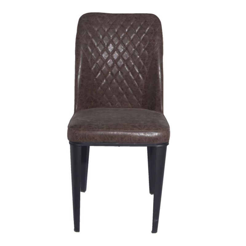 Hot Selling Modern Comfortable Black Leather Dining Chair