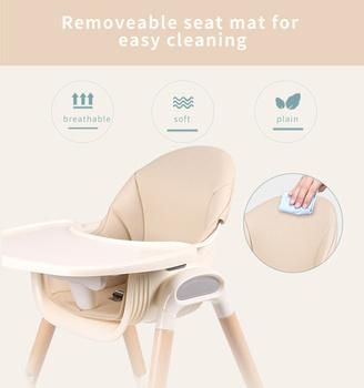 2022 Safety Hot Selling Baby Wooden Chair Baby Wooden Feeding Table Child Baby Safety High Chair Seat Baby Sitter