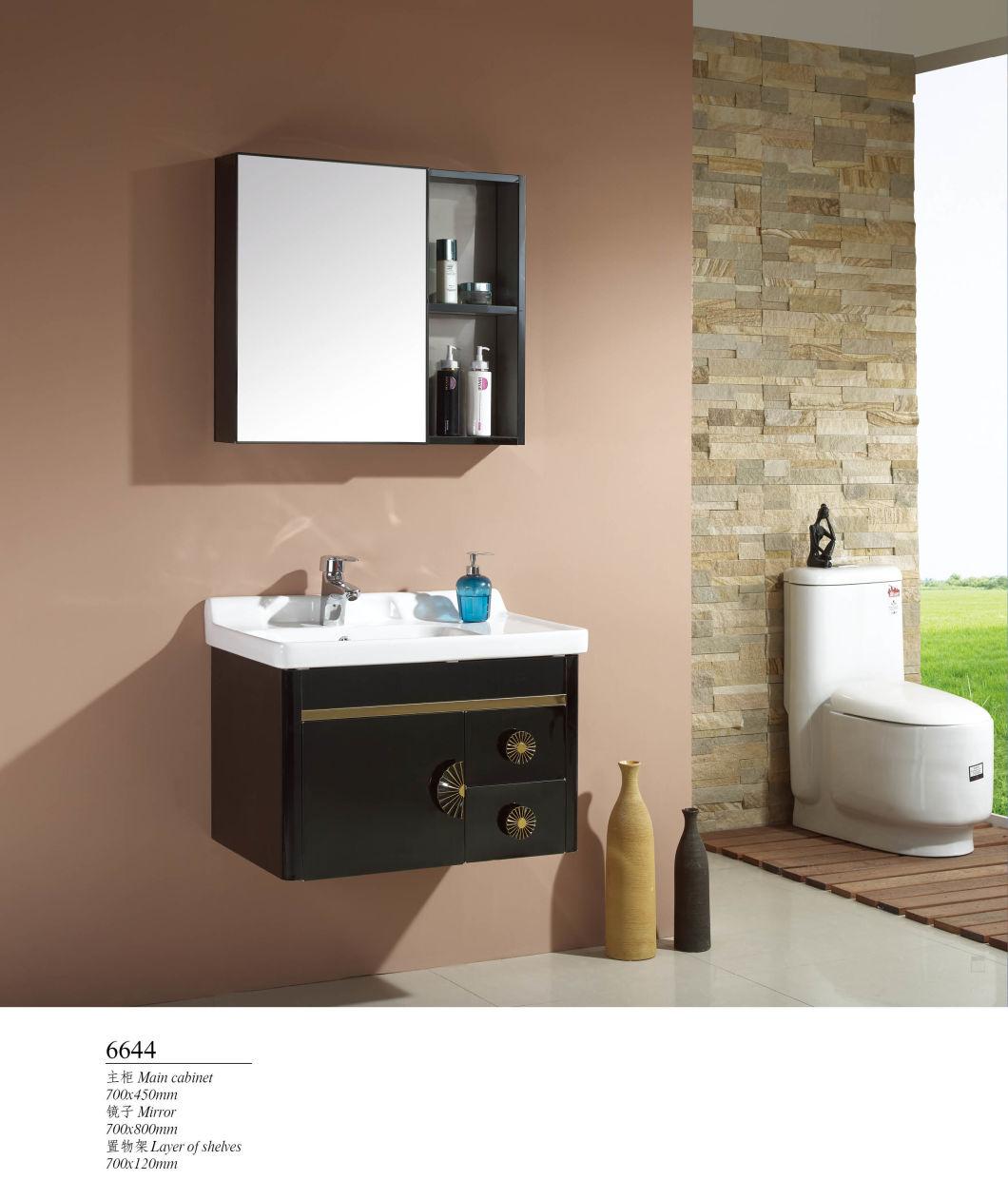 Modern Stainless Steel Metal Wall Hotel Vanity Bathroom Cabinet Furniture