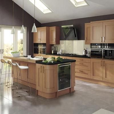 Picture of Cheap Handle Cabinet Design Imported Modern Dark Oak Solid Wood Shaker Kitchen Cabinets