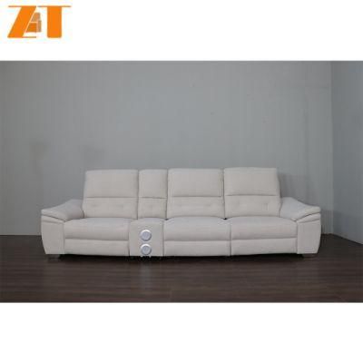 Light Luxury Design Modern White Fabric Sectional Sofa Set for Villa Home Living Room Furniture