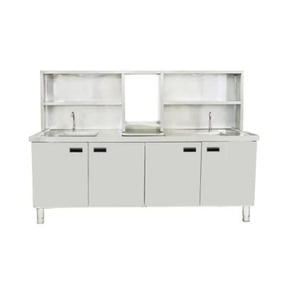 Stainless Steel Cabinet with Sink and Shelf