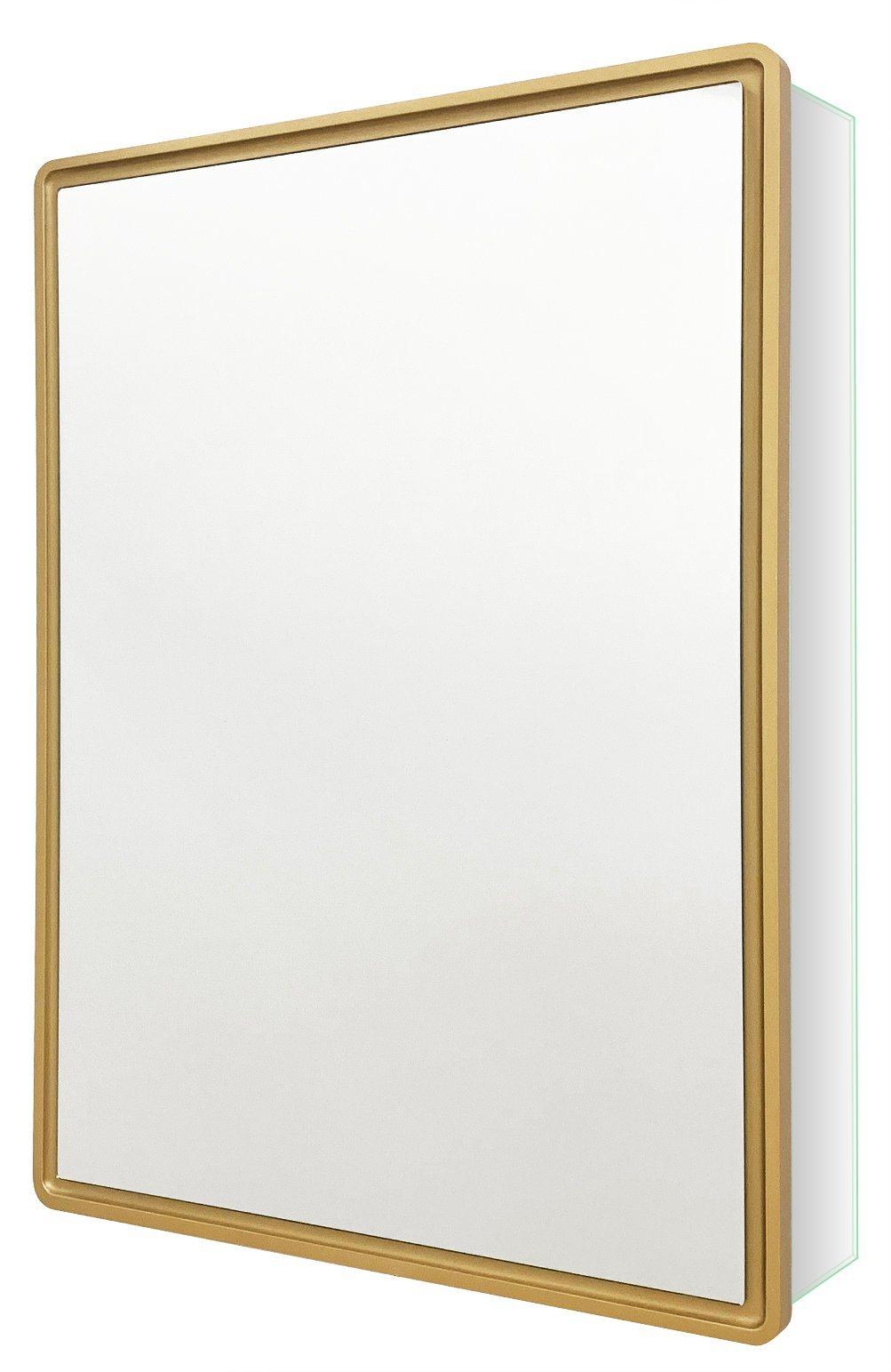 Storage Hanging Cabinet with Single Door for Toilet Kitchen Recess or Surface Mount Mirror Cabinet for Bathroom