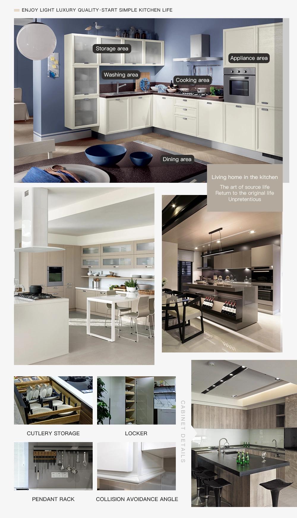 White off White Modern Design Alloy Aluminium Panel Kitchen Cabinet