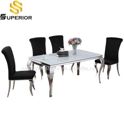 Dining Room Furniture Glass Top Dining Table and Dining Chair