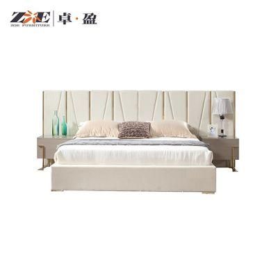 Hotel Bedroom Furniture Foshan Factory Wooden Luxury Bed Design