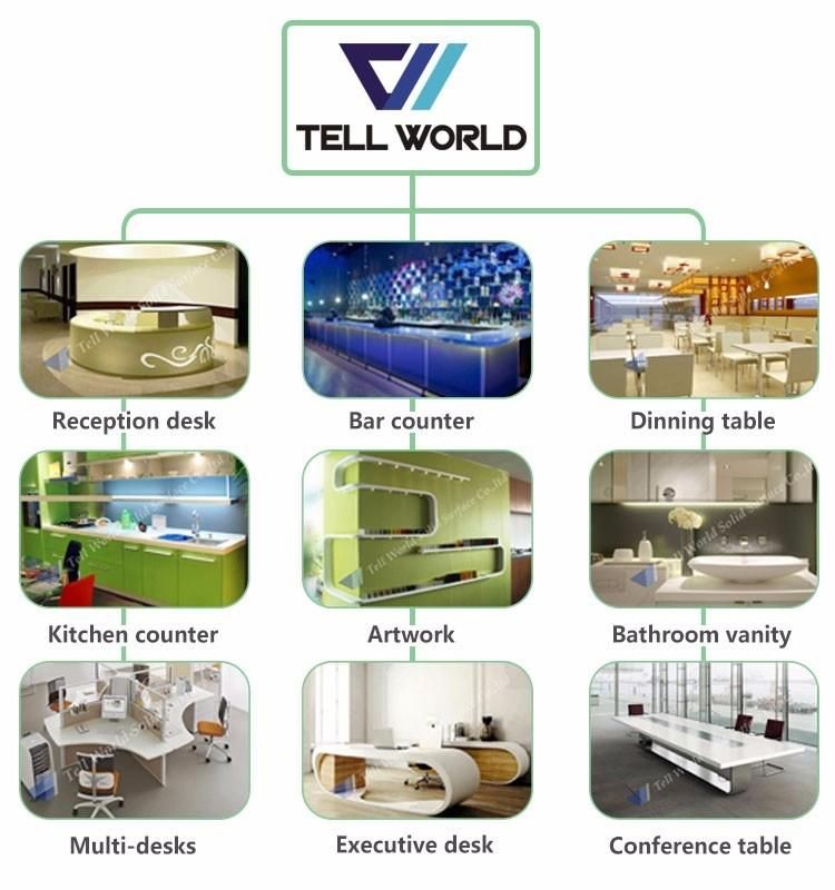 Tell World Semi Round Office Desk CEO Desk Furniture