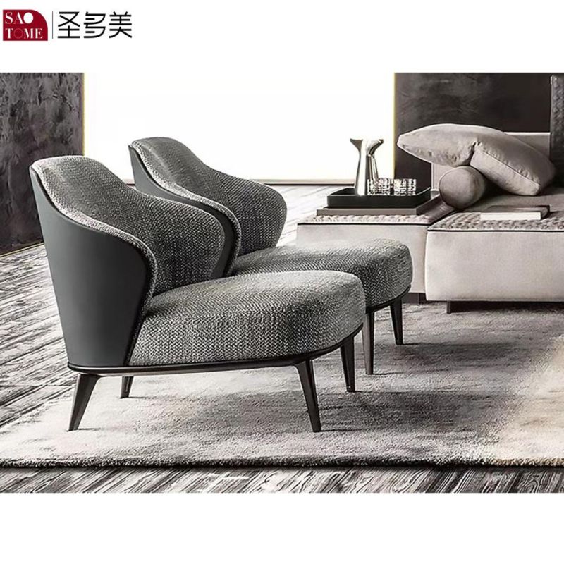 Single Seat Leisure Chair Sofa with Stainless Steel and Velvet Cover