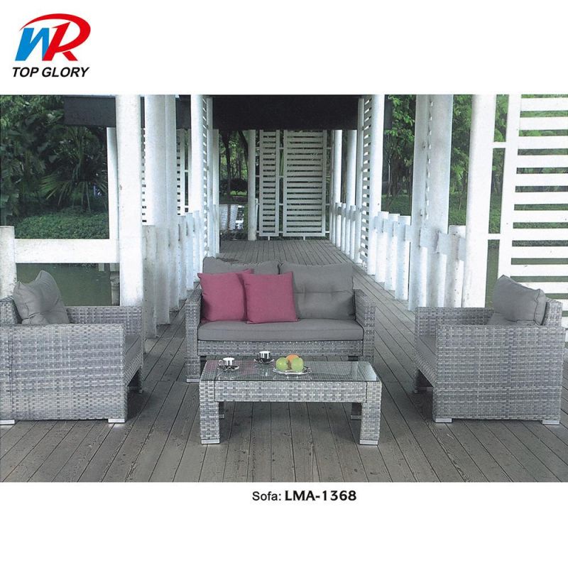 Luxury Garden Wicker Furniture Set Leisure Rattan Outdoor Sofa