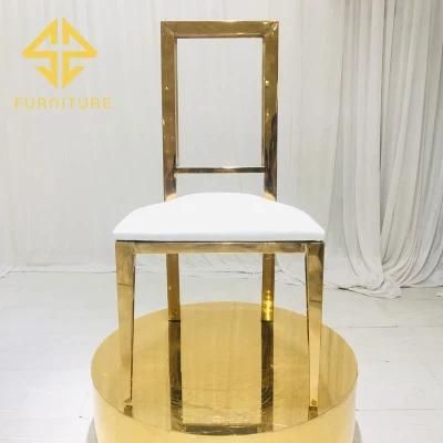 Sawa Luxury Stainless Steel Acrylic Back Chair for Wedding Event