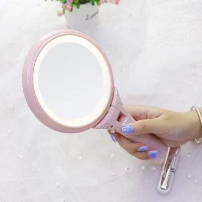 Portable Vanity Mirror Hand Pocket Dual Sides Makeup Mirror