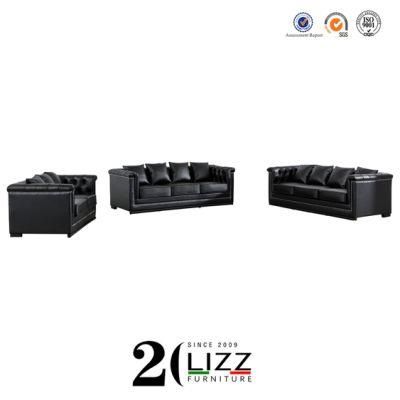 Modern European Leisure Living Room Home Furniture Genuine Leather Sofa