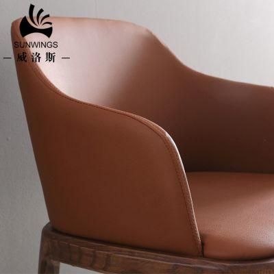 Best Selling Italian Designs Dining Chair Wood Chair with Armrests