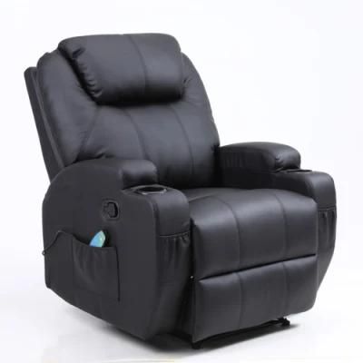Modern Design Luxury Leather 8 Point Massage Sofa Comfortable Manual Recliner Chair Living Room Home Office Hotel Furniture