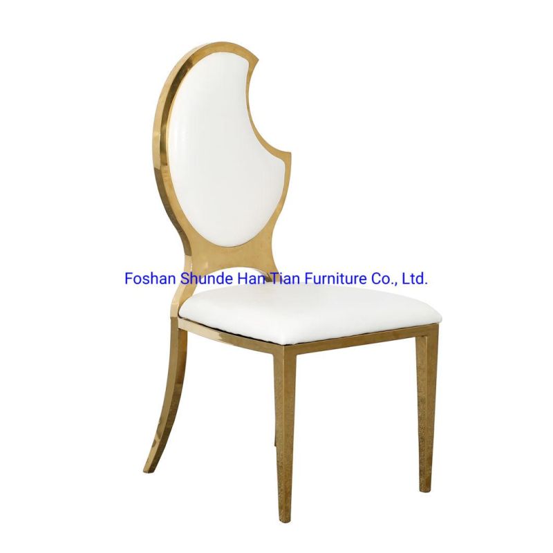 Moon Pictures High Hotel Dining Room Banquet off White Leather Chairs