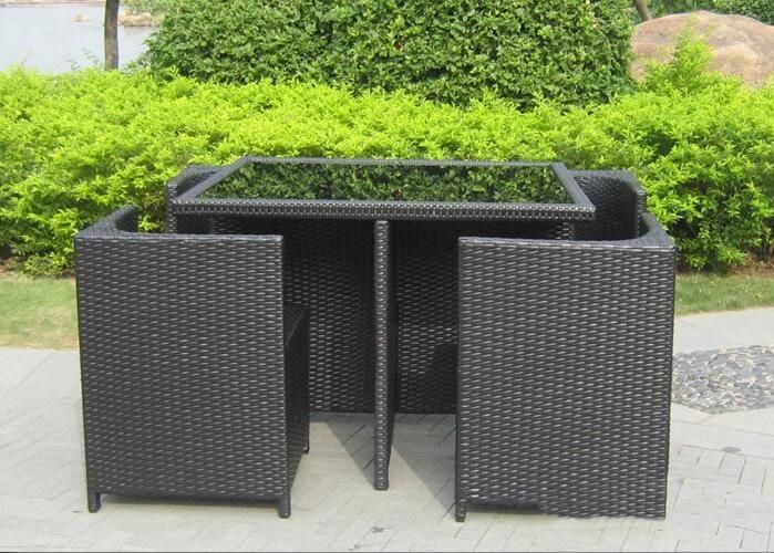 Leisure Modern Outdoor Dining Chatting Table 4 Seater Furniture Set