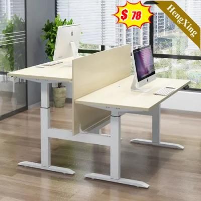 Factory Customized Make in China Office School Furniture Square Study Computer Table with Metal Leg