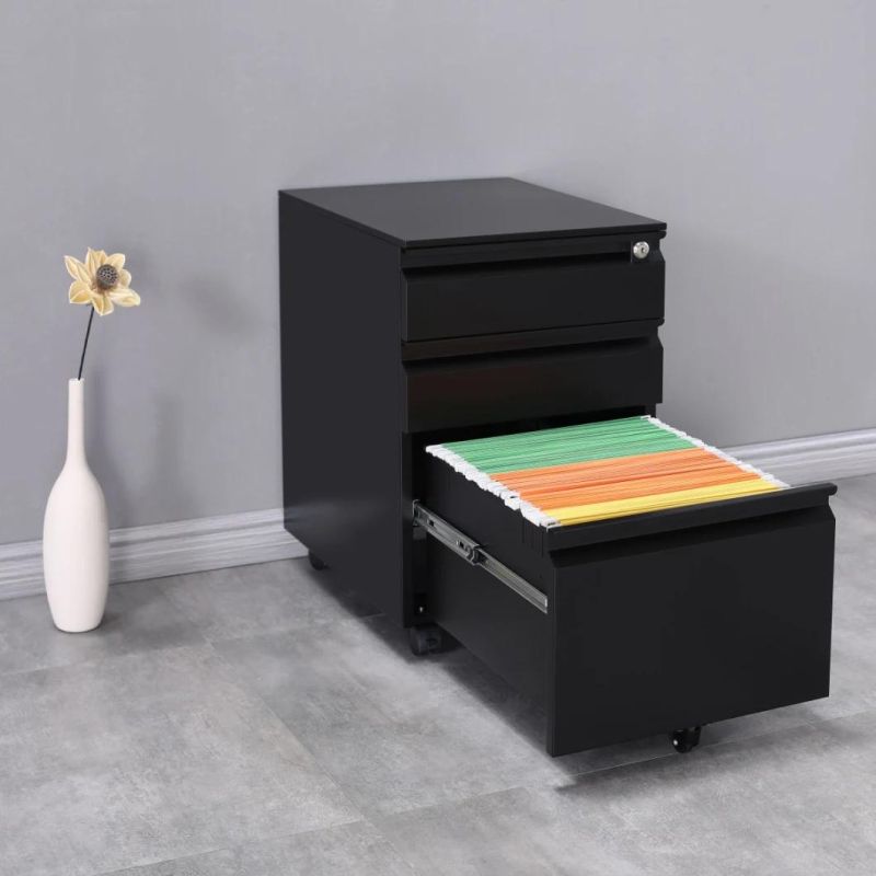 Modern Office Furniture 3 Doors Reinforced Moving Filing Cabinet