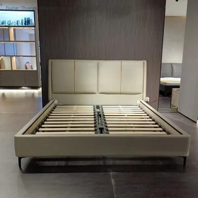 European Style Bed Durable Wooden Frame Bed Modern Design Bed