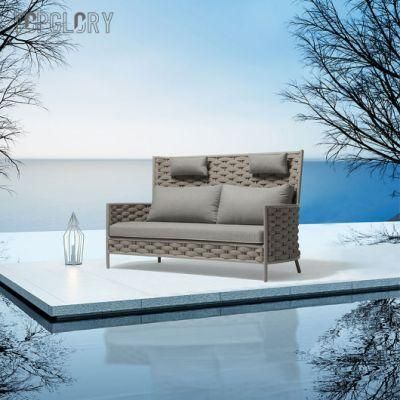 Aluminum Frame Woven Rope Round Sofa Set High Quality New Arrival Leisure Garden Patio Outdoor Chair