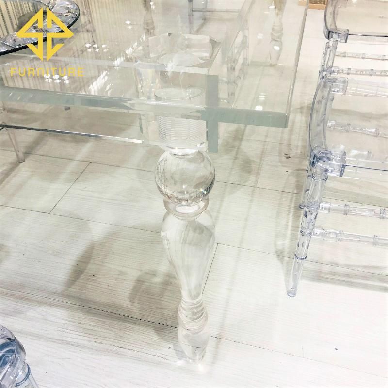 2021 Hot-Selling High Quality Clear Acrylic Dining Table for Home Use