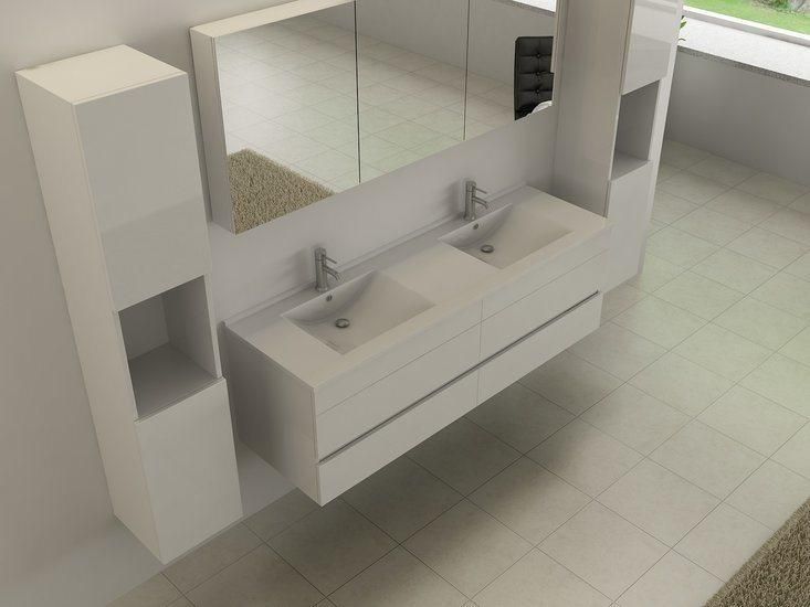 2022 Hot Sale Wholesale Melamine Bathroom Vanity with Mirror Cabinet