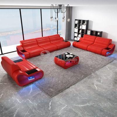 America Furniture Modern New Design Lounge Suite LED Home Furniture Sofa Set