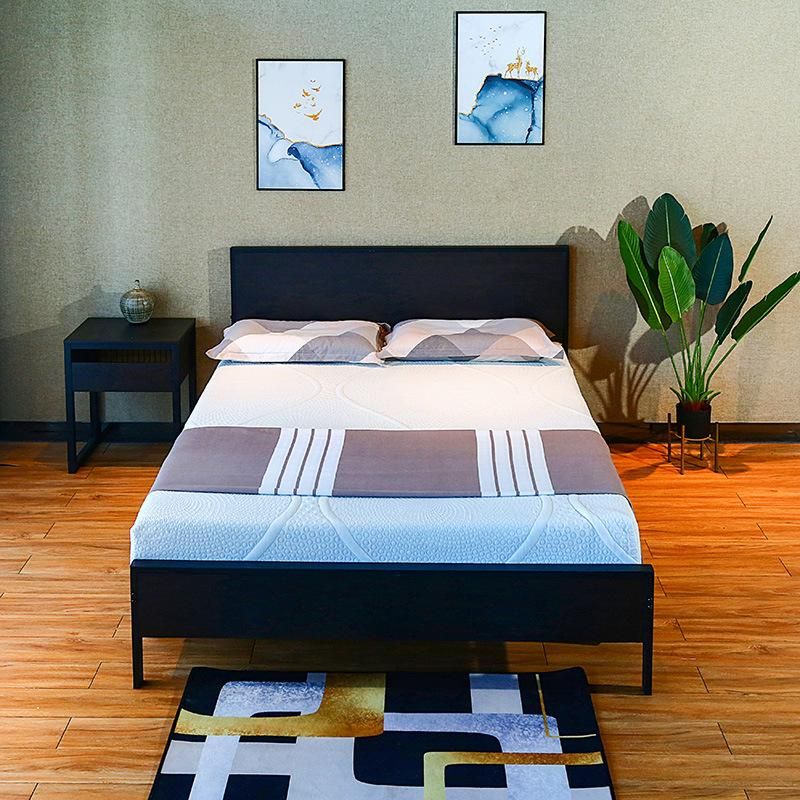 Modern Black Steel Iron Queen Size Hotel King Platform Metal Bed Frame Double
