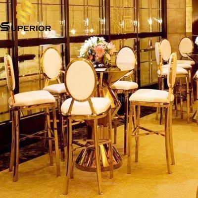 Event Designer Stainless Steel High Bar Chairs with Tables