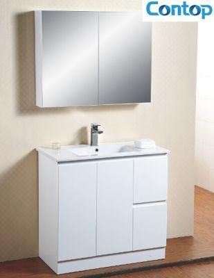 Australia Style MDF Bathroom Cabinet with Ceramic Basin