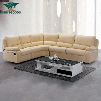 Wholesale Modern Luxury Leather / Bonded /PU/ Fabric Living Room Wood Frame Sofa Set