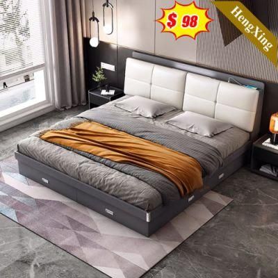 Modern Home Furniture King Size Bedroom Furniture Set Mattress Beside Tables Double Queen Leather Sofa Bed