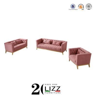 Modern Home Living Room Furniture Velvet /Linen Fabric Sofa
