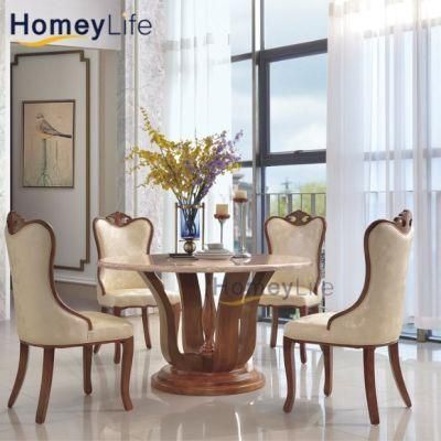 Classic China Direct Traditional Furniture Solid Wood Legs Marble Dining Table