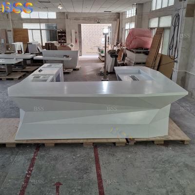 Stone Bar Counter Custom Made Corian Glacier White Bar Counter