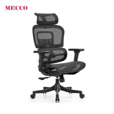 Full Black Ergonomic Swivel Mesh Chair with 3D Armrest