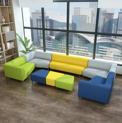 Sectional Modern Fabric Leisure Style Cheap Office Combination Sofa